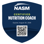 NASM Certified Nutrition Coach credential badge for Chris Giovagnoni