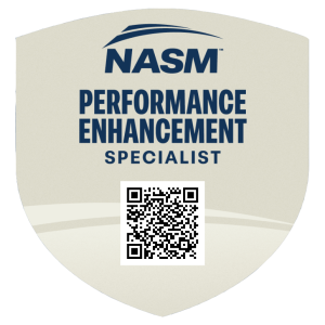NASM Performance Enhancement Specialist credential badge for Chris Giovagnoni